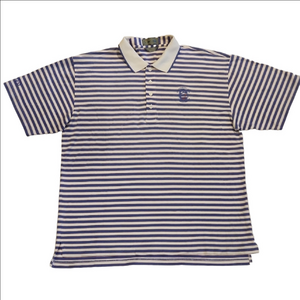 Descente Country Club of Charleston Purple Striped Polo Shirt